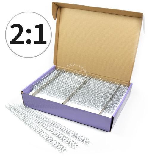 RM Drahtbinderücken 2:1 A4 weiß 14,3 mm Verpackung
