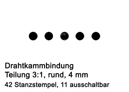 JBI AlphaDoc Stanzwerkzeug 3:1, Ø 4mm, 11 absch