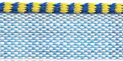 Kapitalband zweifarbig blau/gelb, 100 m