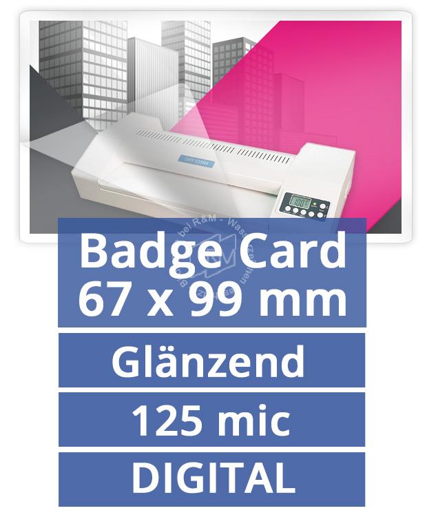 Laminierfolie Badge 67x99 125mic digital