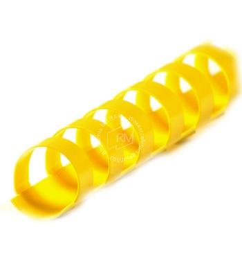 RM Plastik-Binderuecken A4 rund gelb