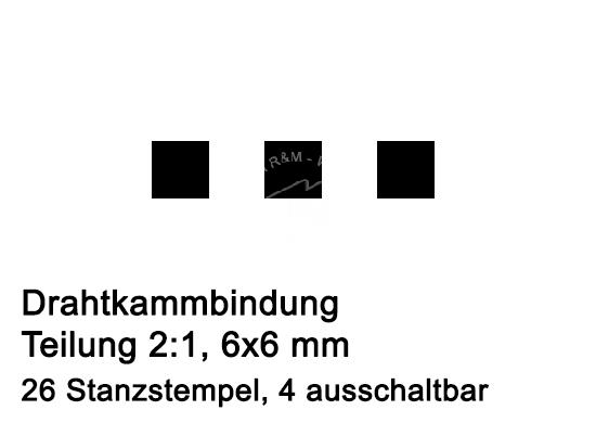JBI DocuPunch Stanzwerkzeug 2:1, 6x6mm, 4 absch
