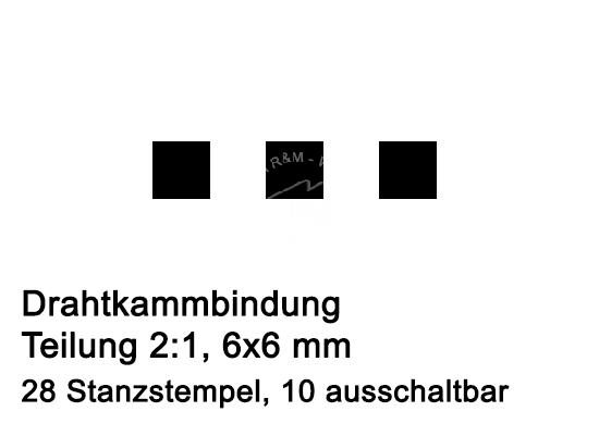 JBI AlphaDoc Stanzwerkzeug 2:1, 6x6mm, 10 absch