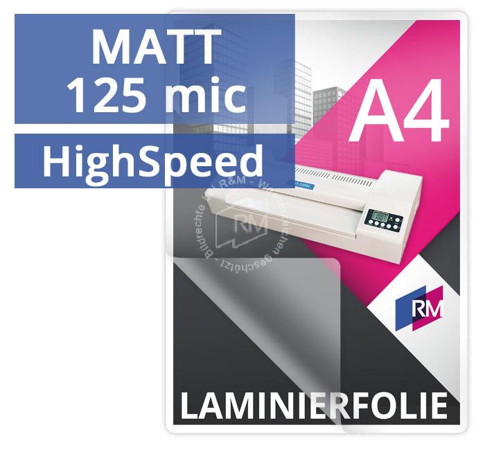 RM Laminiertaschen Standard A4 HighSpeed 125mic matt