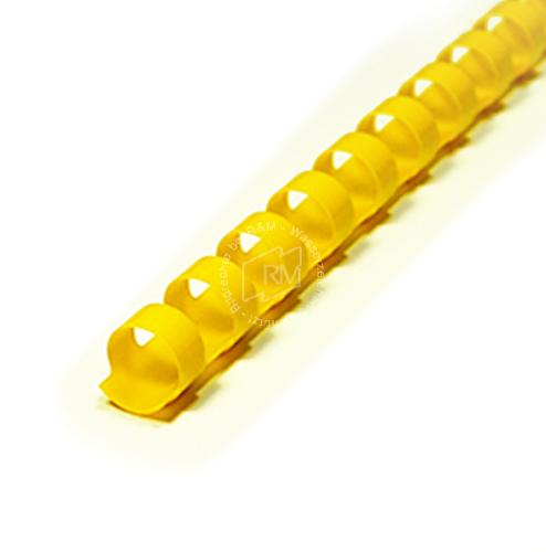 RM Plastik-Binderuecken A4 rund gelb