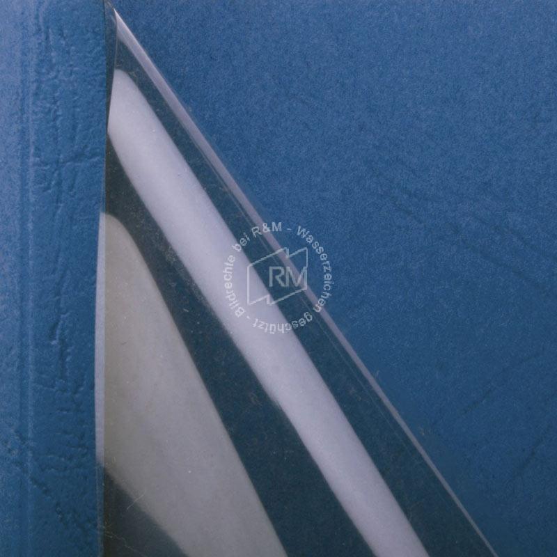 Thermobindemappe Leder dunkelblau Detail