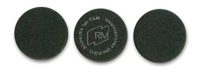 RM CD/DVD-Button Schaumstoff Ø16x4mm, schwarz